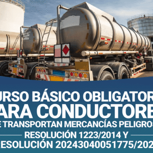 Curso para conductores de Transporte de mercancías peligrosas - primera vez